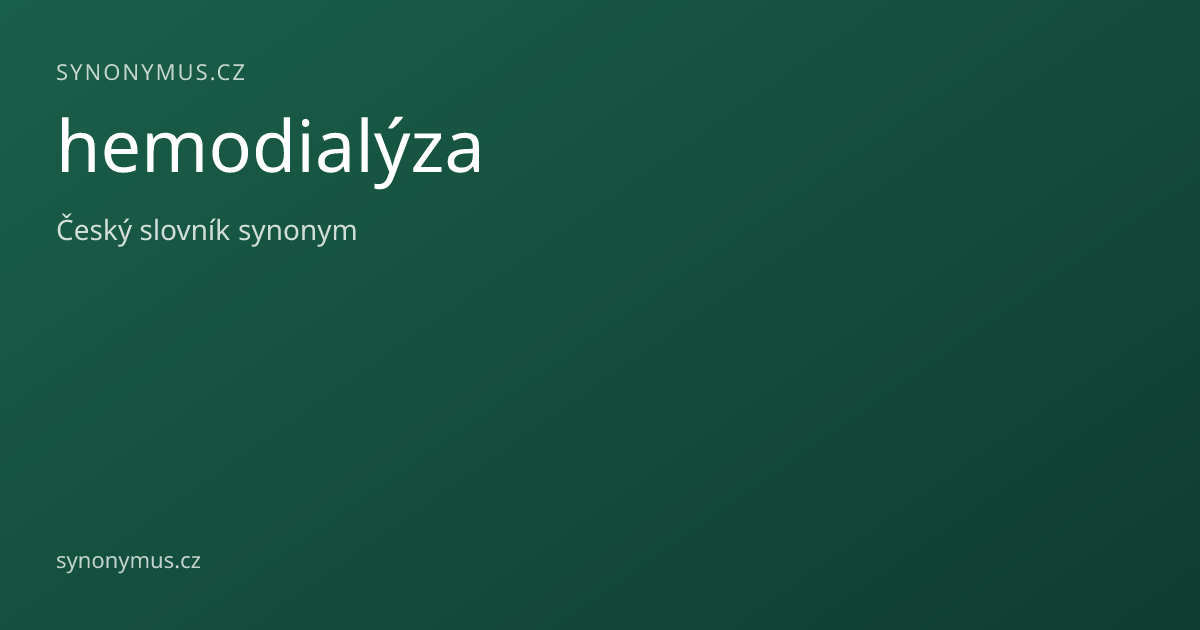 Náhled odkazu: hemodialýza