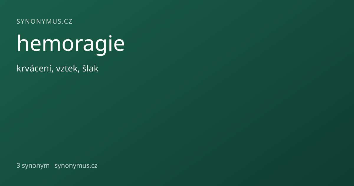 Náhled odkazu: hemoragie