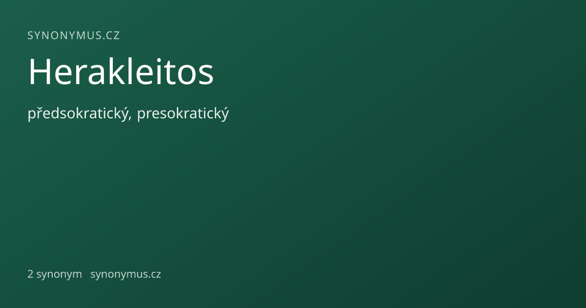 Náhled odkazu: Herakleitos
