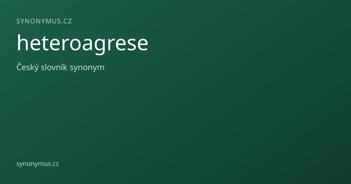 Náhled odkazu: heteroagrese