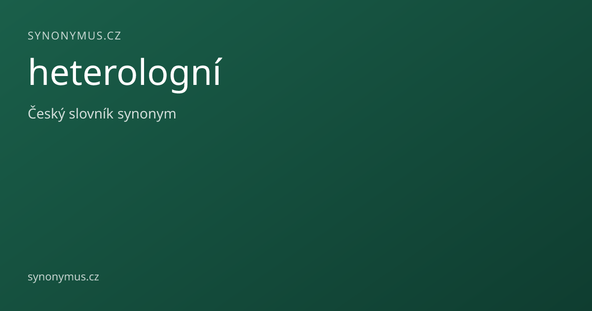 Náhled odkazu: heterologní