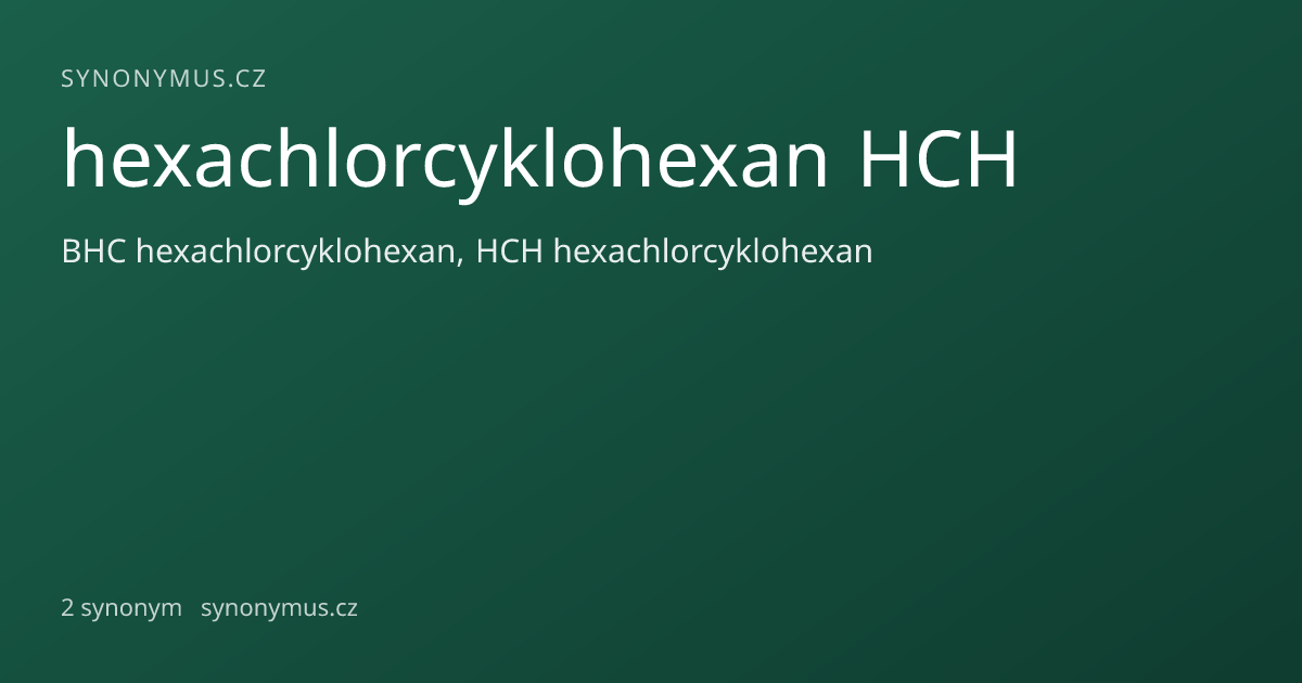 Náhled odkazu: hexachlorcyklohexan HCH