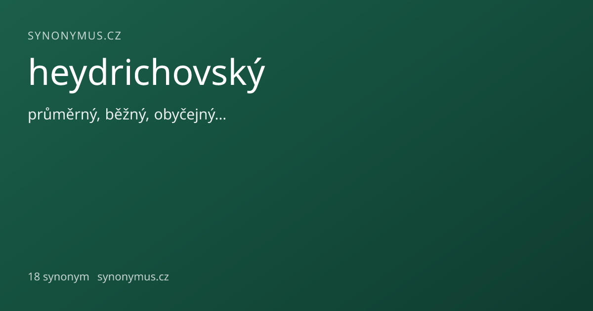 Náhled odkazu: heydrichovský