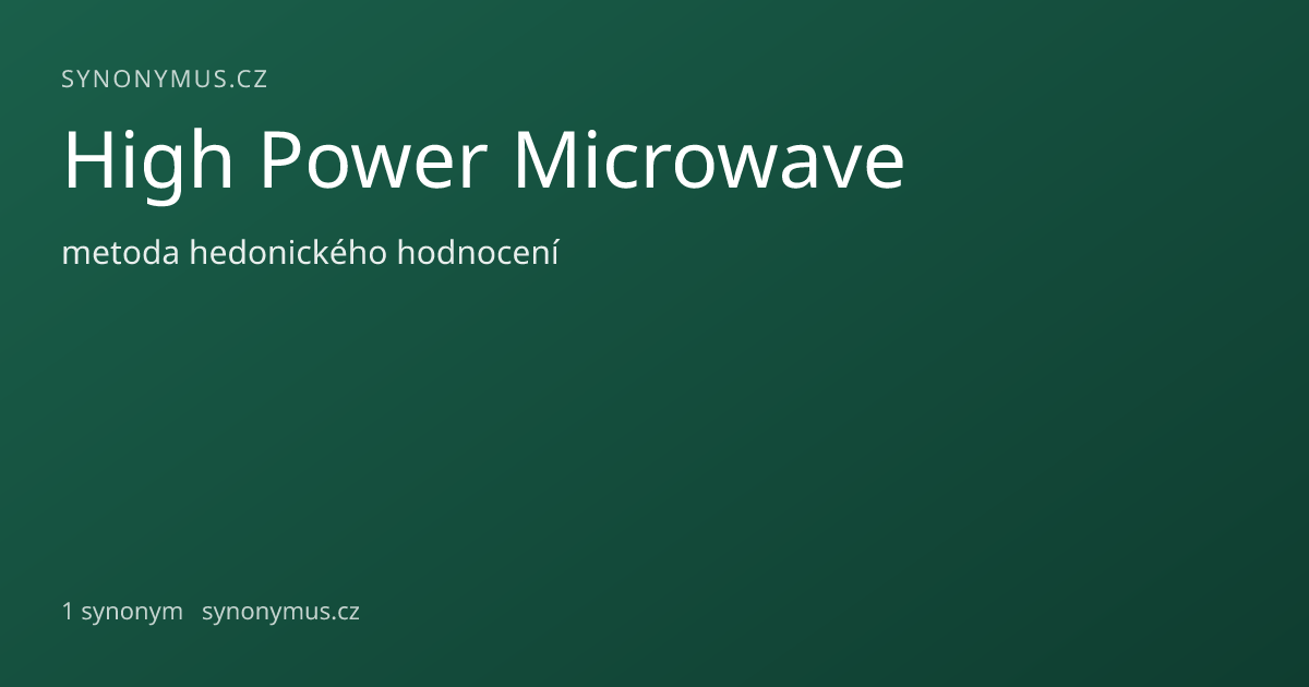 Náhled odkazu: High Power Microwave