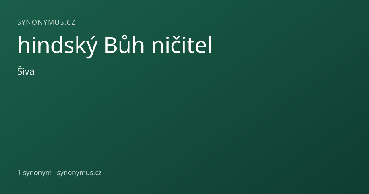 Náhled odkazu: hindský Bůh ničitel