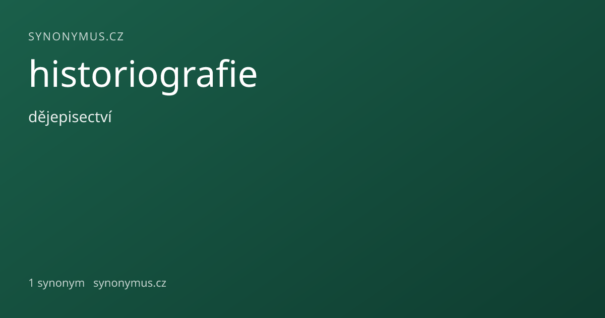 Náhled odkazu: historiografie