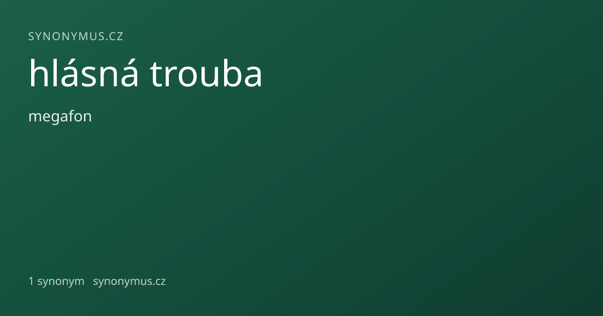Náhled odkazu: hlásná trouba