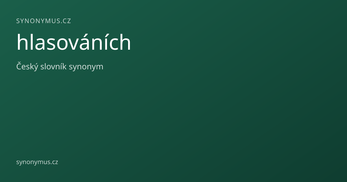 Náhled odkazu: hlasováních