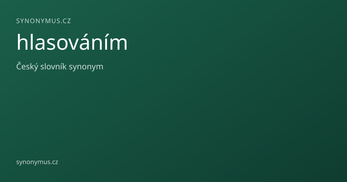 Náhled odkazu: hlasováním