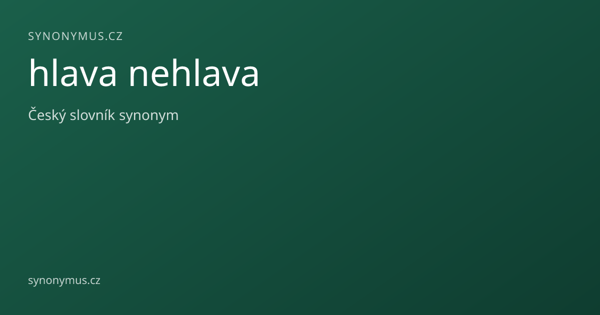 Náhled odkazu: hlava nehlava