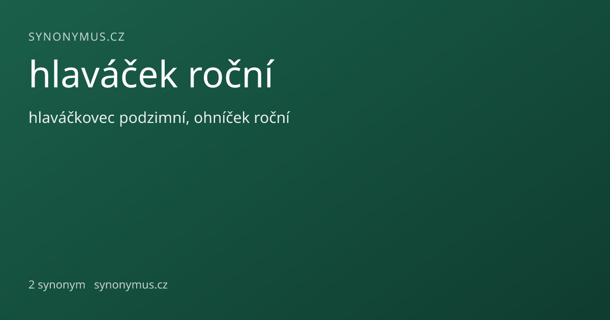 Náhled odkazu: hlaváček roční