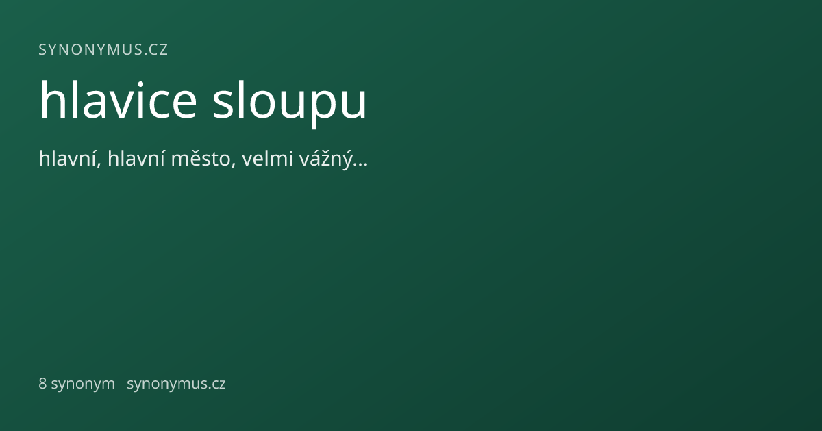 Náhled odkazu: hlavice sloupu