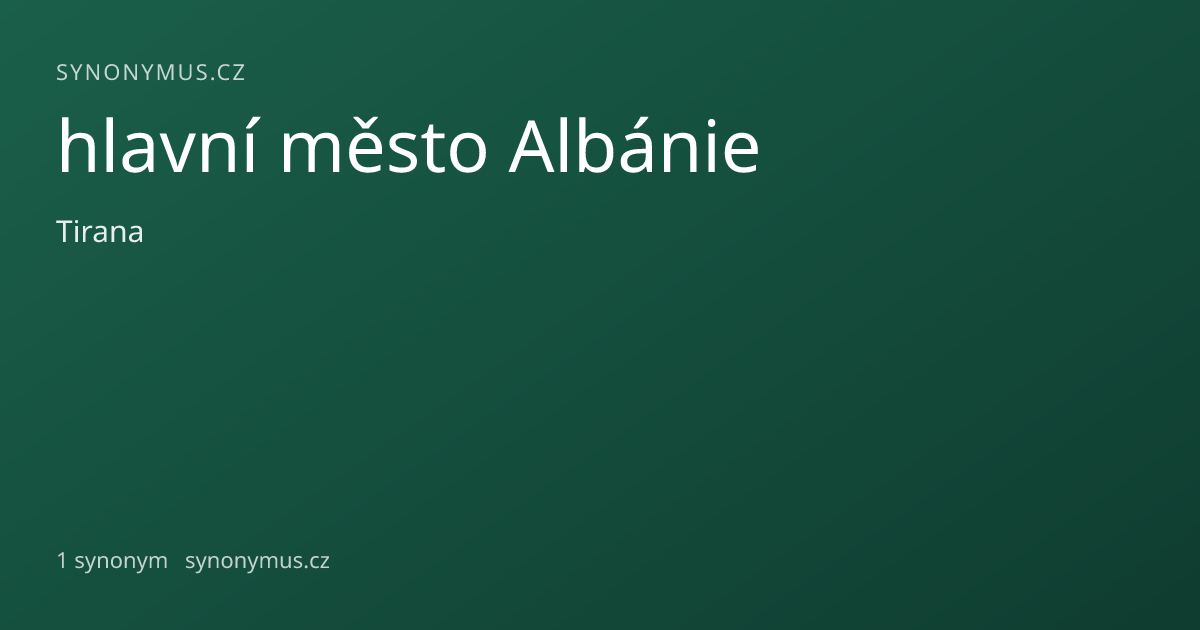 Náhled odkazu: hlavní město Albánie