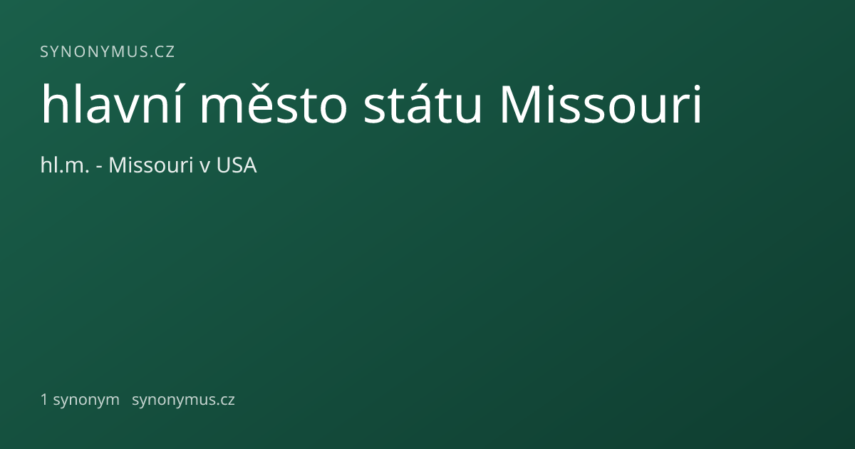 Náhled odkazu: hlavní město státu Missouri
