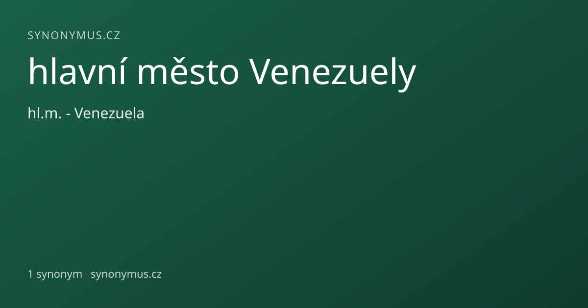 Náhled odkazu: hlavní město Venezuely