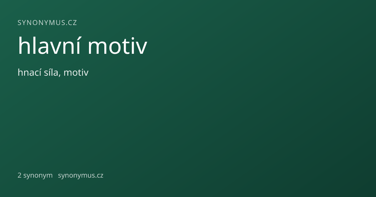 Náhled odkazu: hlavní motiv