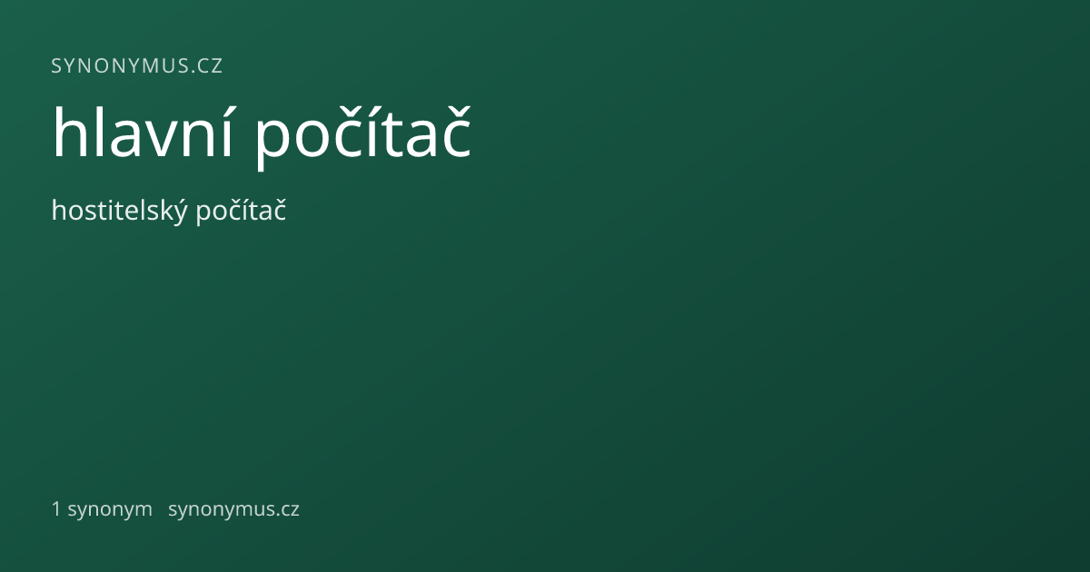 Náhled odkazu: hlavní počítač