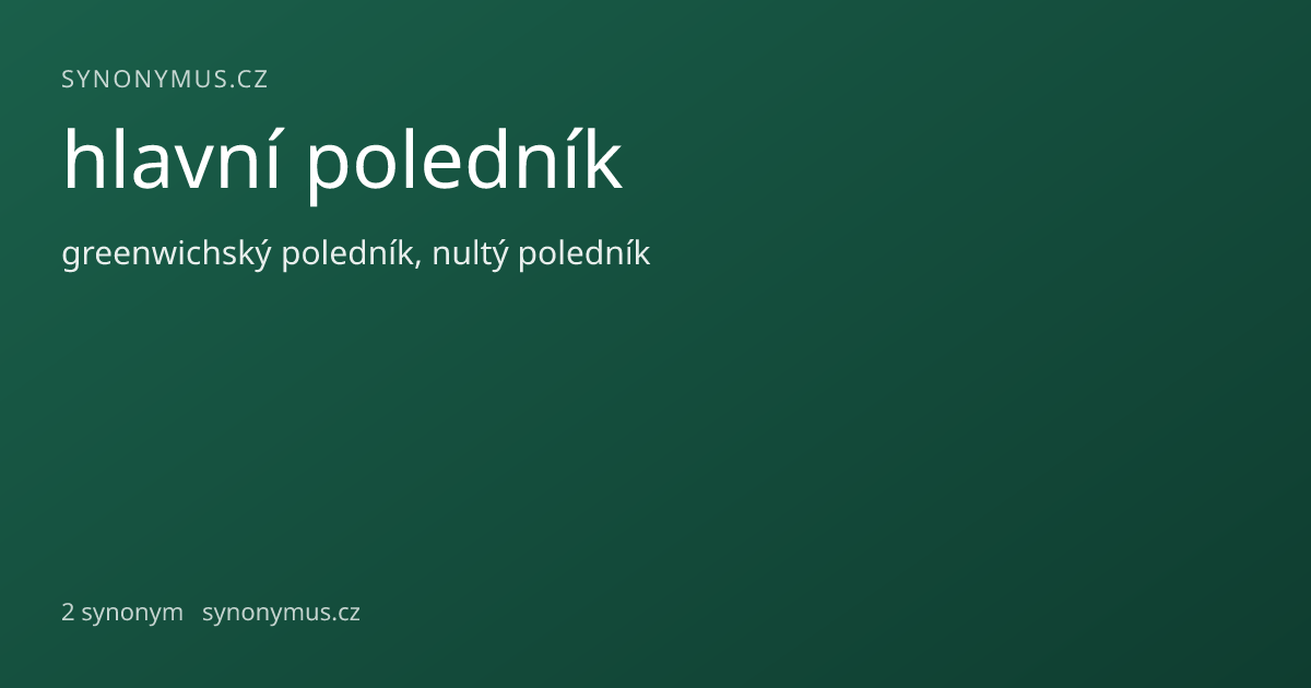 Náhled odkazu: hlavní poledník