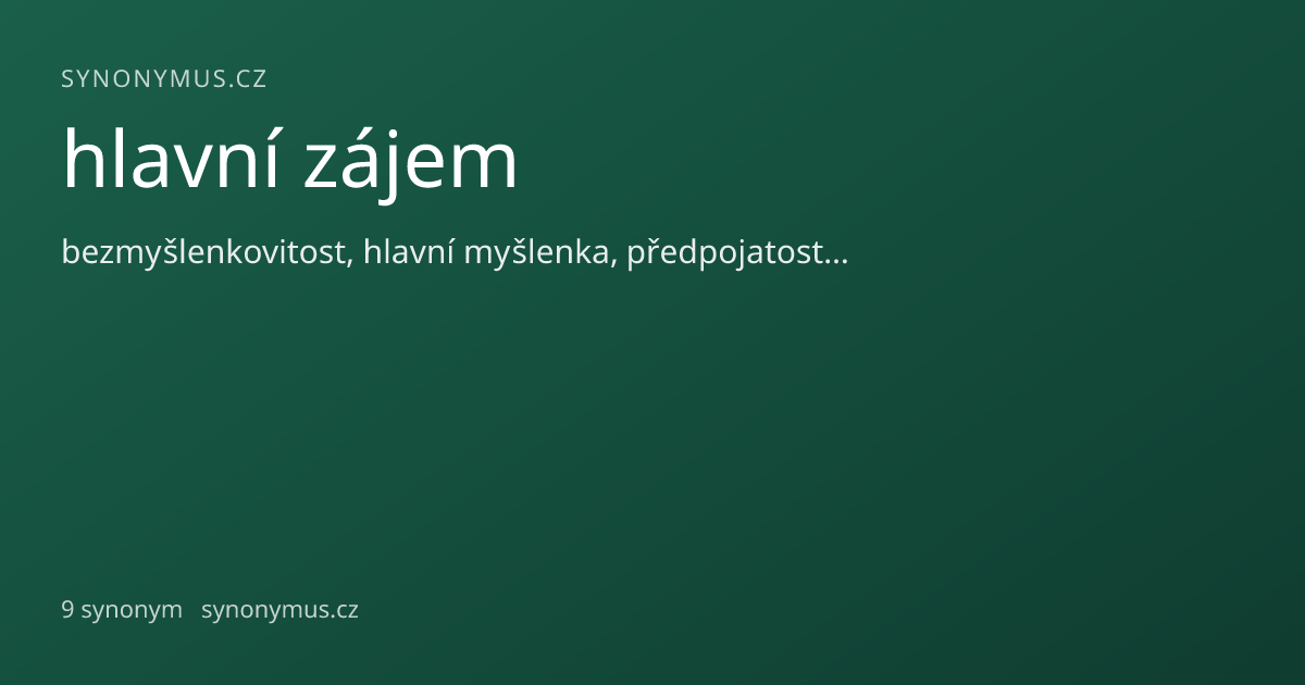 Náhled odkazu: hlavní zájem