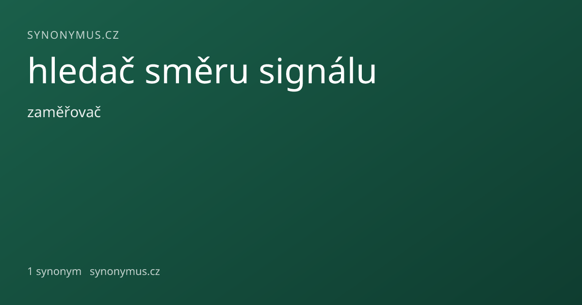 Náhled odkazu: hledač směru signálu