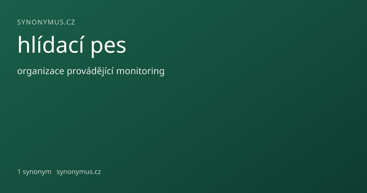 Náhled odkazu: hlídací pes