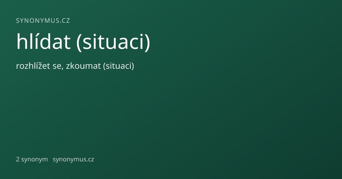 Náhled odkazu: hlídat (situaci)