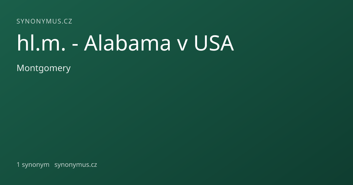 Náhled odkazu: hl.m. - Alabama v USA