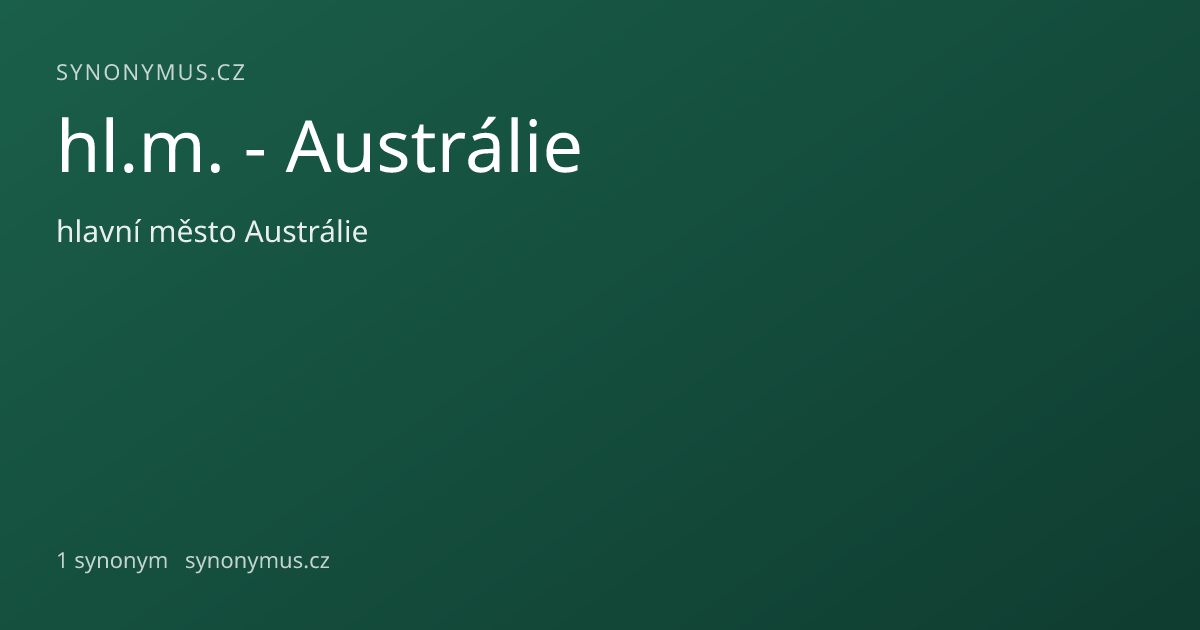 Náhled odkazu: hl.m. - Austrálie