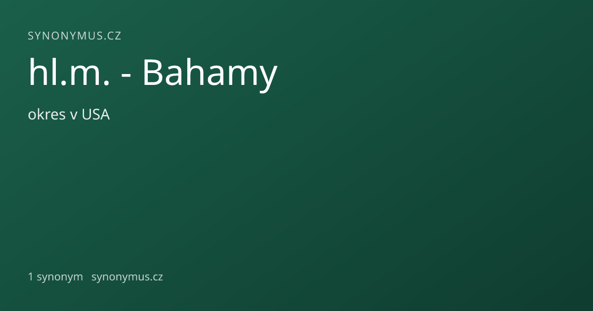 Náhled odkazu: hl.m. - Bahamy