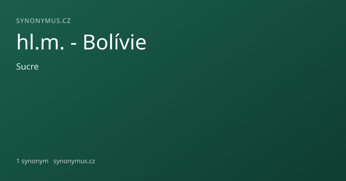 Náhled odkazu: hl.m. - Bolívie