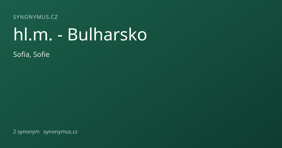 Náhled odkazu: hl.m. - Bulharsko