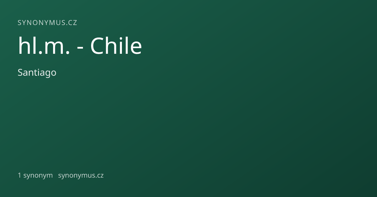Náhled odkazu: hl.m. - Chile