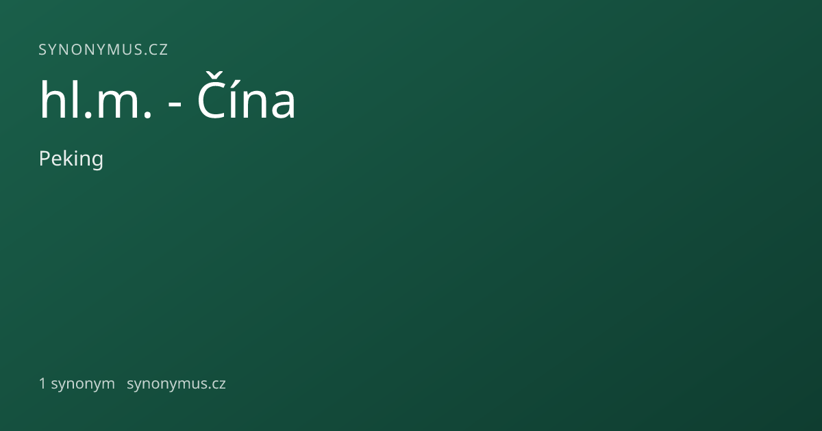 Náhled odkazu: hl.m. - Čína