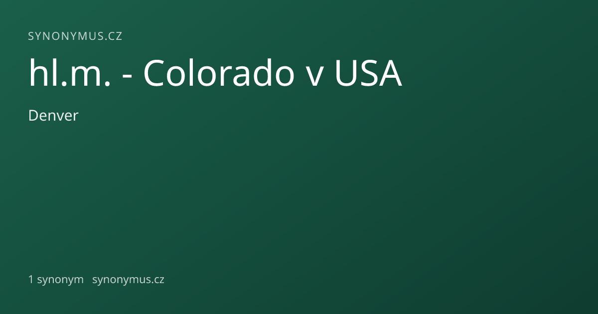 Náhled odkazu: hl.m. - Colorado v USA