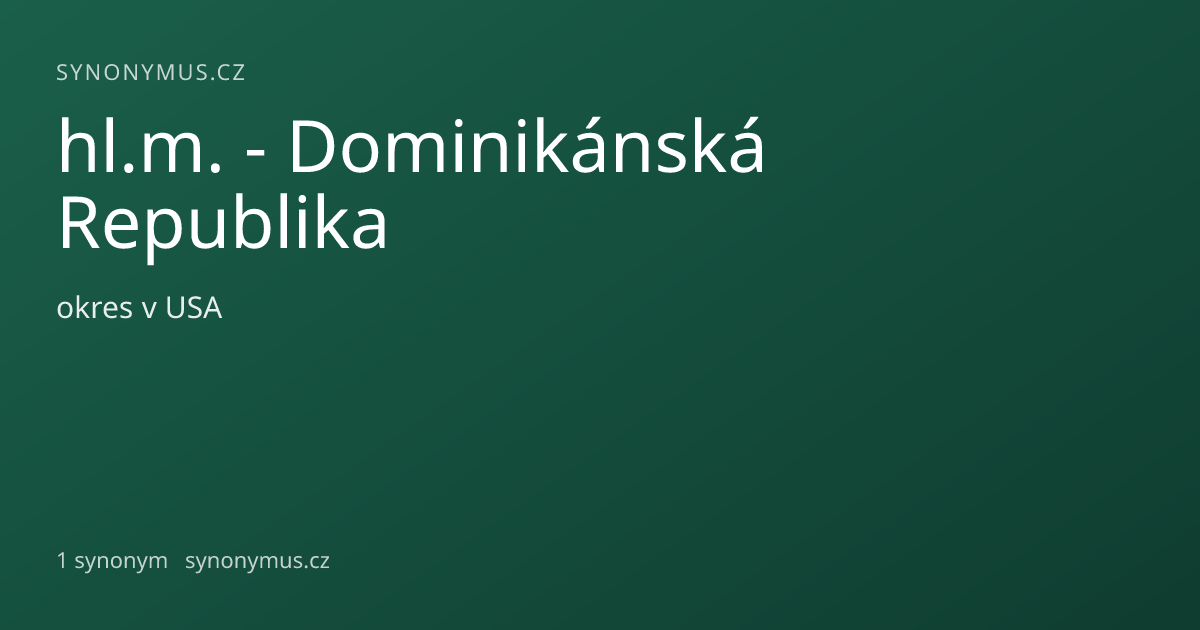 Náhled odkazu: hl.m. - Dominikánská Republika