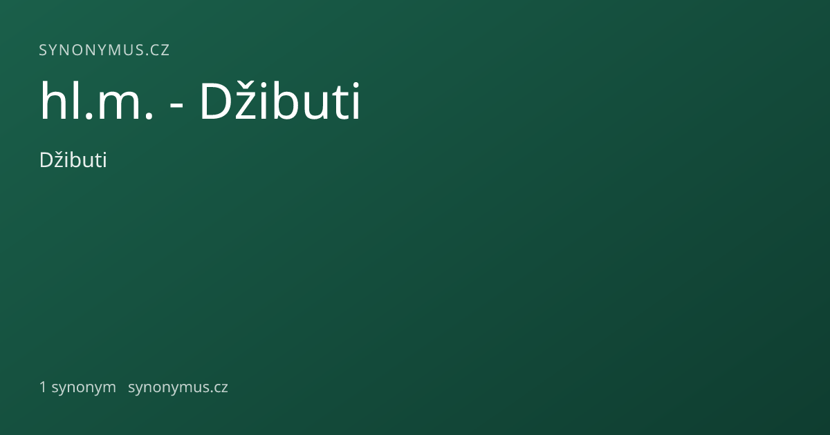 Náhled odkazu: hl.m. - Džibuti