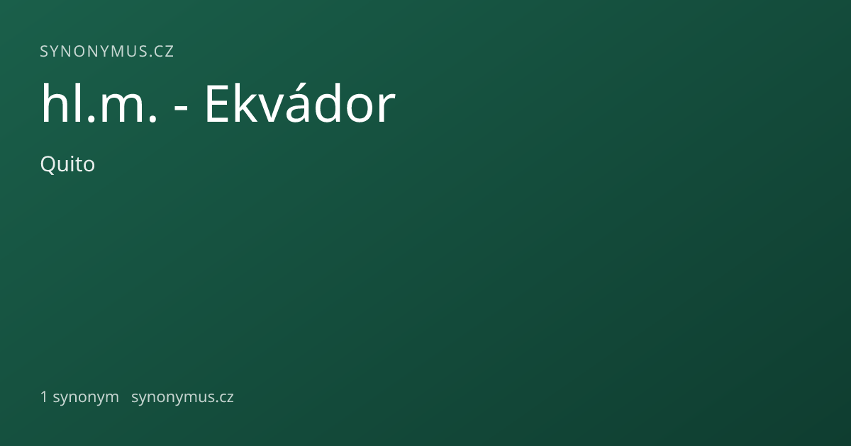 Náhled odkazu: hl.m. - Ekvádor