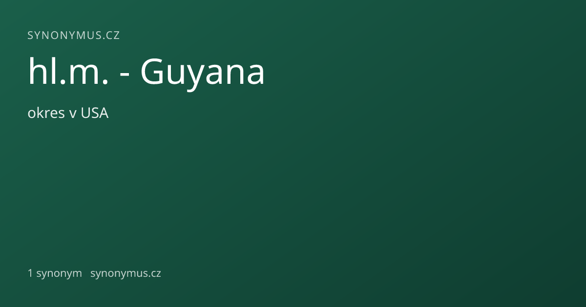 Náhled odkazu: hl.m. - Guyana
