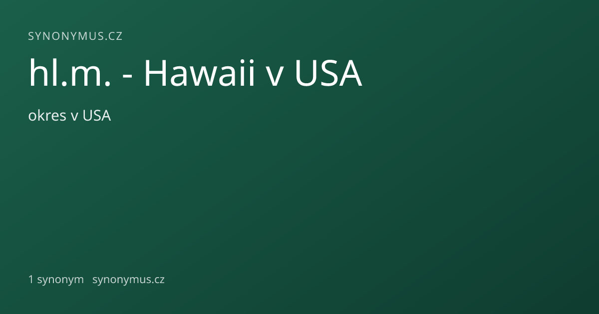 Náhled odkazu: hl.m. - Hawaii v USA