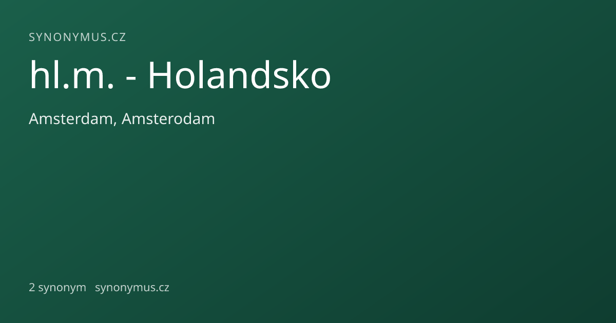 Náhled odkazu: hl.m. - Holandsko