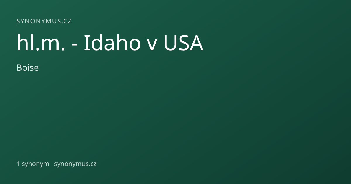 Náhled odkazu: hl.m. - Idaho v USA