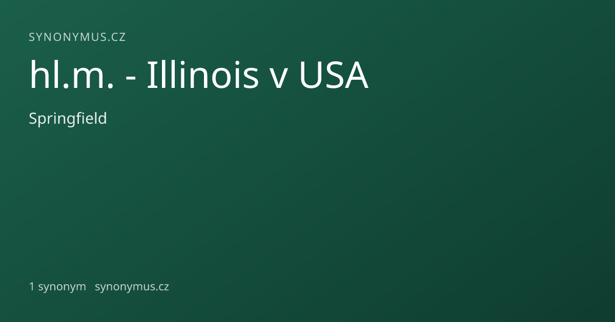 Náhled odkazu: hl.m. - Illinois v USA