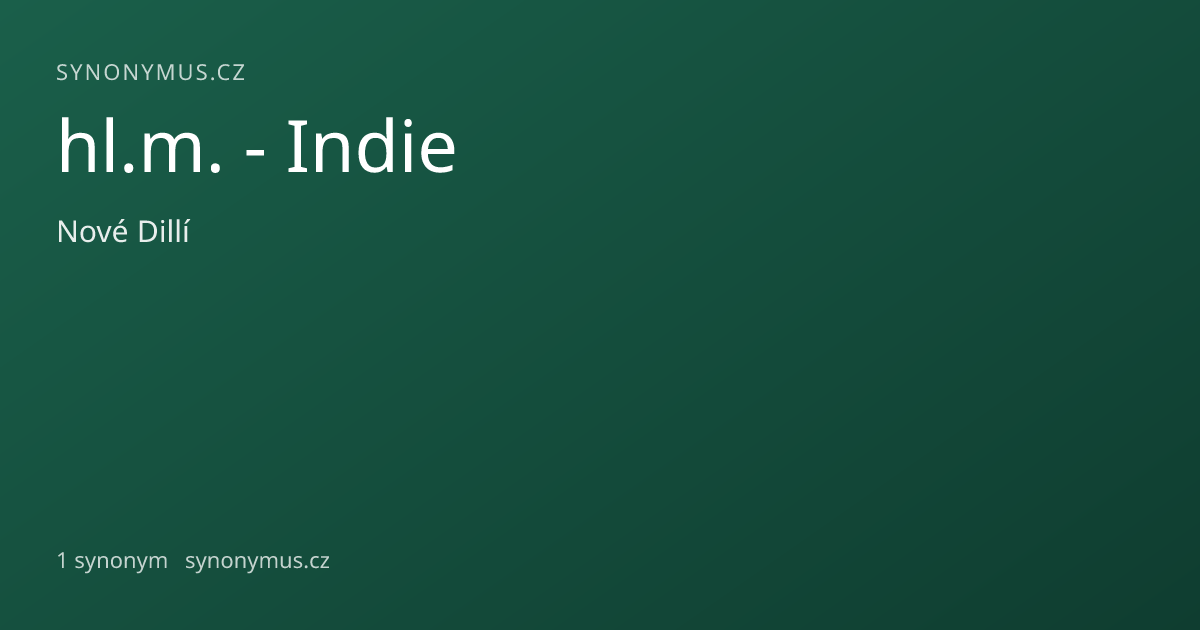 Náhled odkazu: hl.m. - Indie