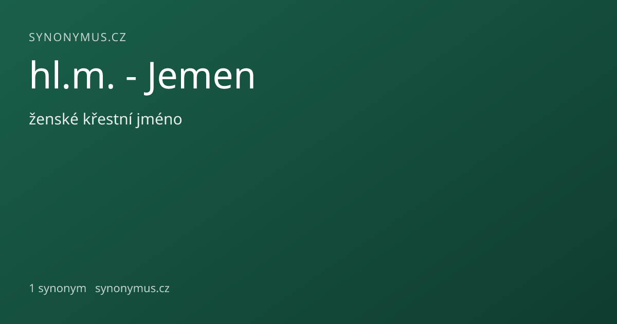 Náhled odkazu: hl.m. - Jemen