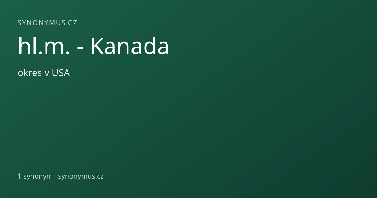 Náhled odkazu: hl.m. - Kanada