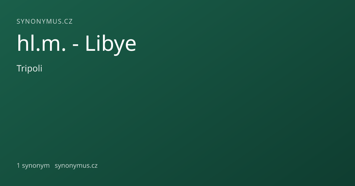 Náhled odkazu: hl.m. - Libye
