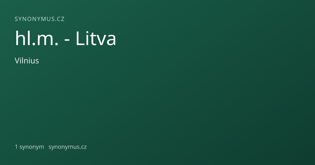 Náhled odkazu: hl.m. - Litva