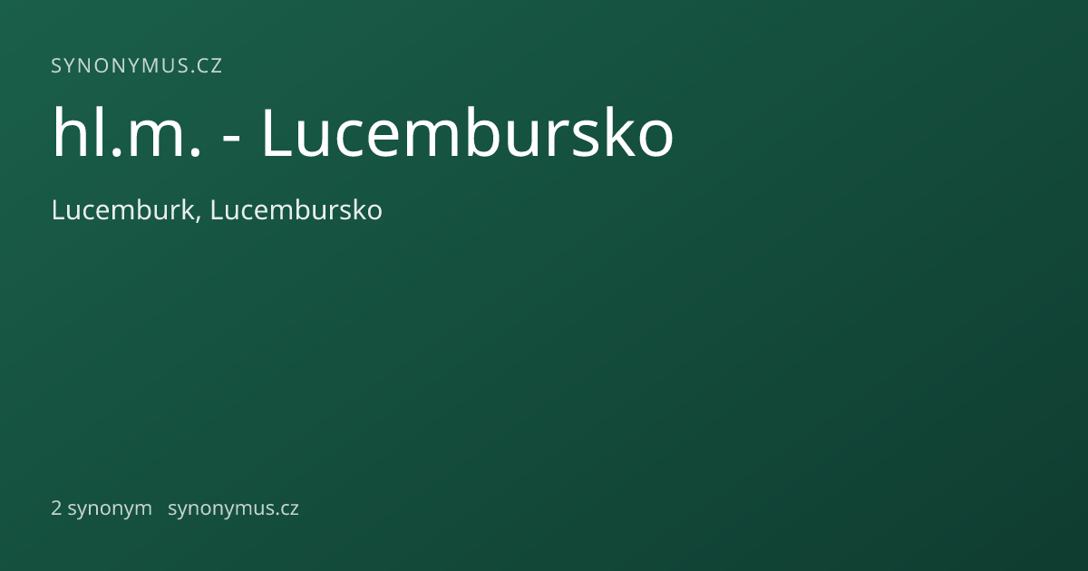 Náhled odkazu: hl.m. - Lucembursko
