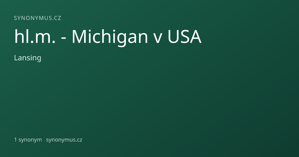 Náhled odkazu: hl.m. - Michigan v USA