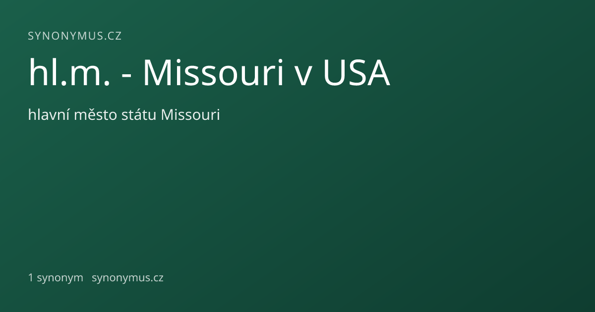 Náhled odkazu: hl.m. - Missouri v USA